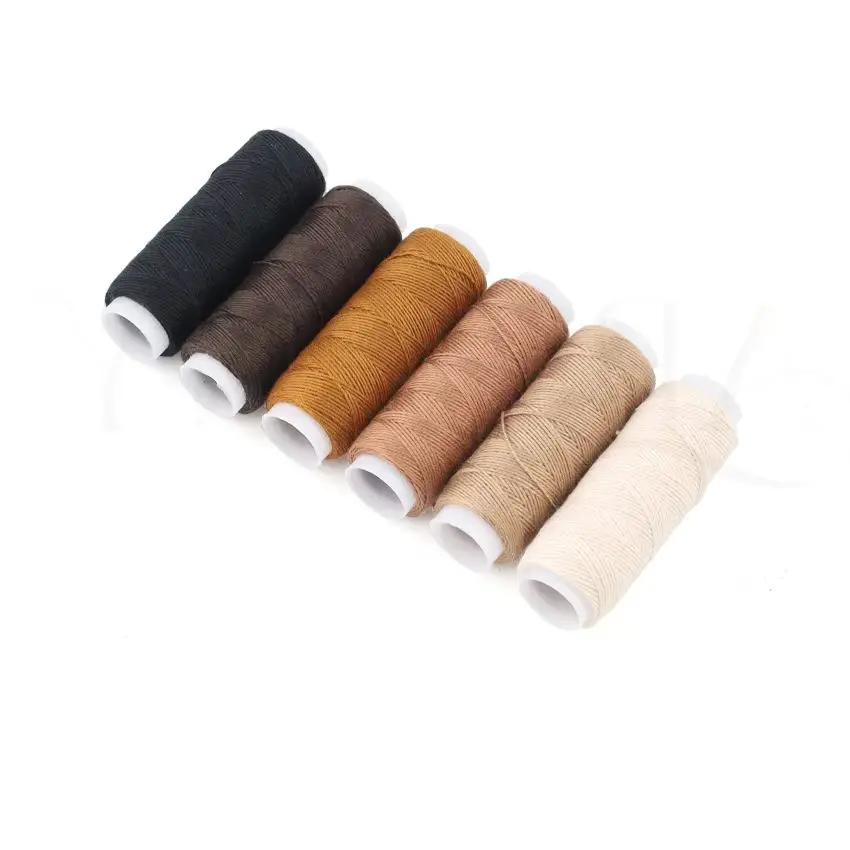ARLANY 6 Rolls Hair Weaving Thread Cotton Thread Small Spool Hair Extension Weaving Thread for Weft and Sew in Hair Extensions