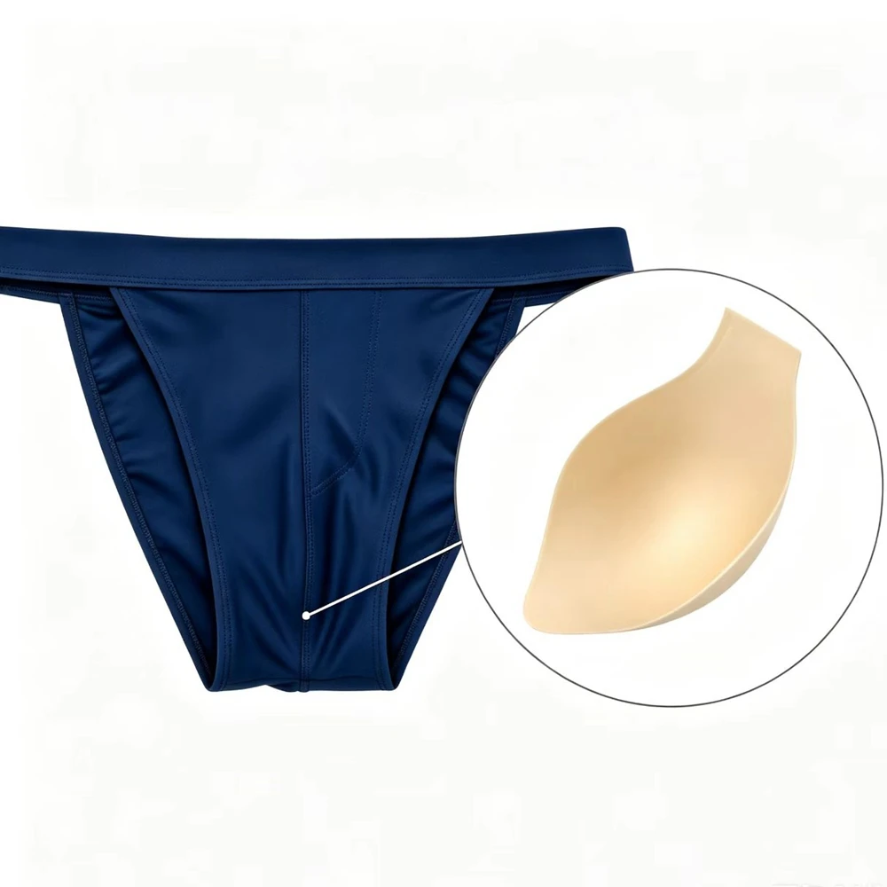 Original picture Various men's thong swimming trunks Solid color ultra-low waist trendy men's beach buttocks T-pants 10103-10115