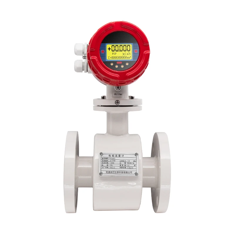Advanced DN50 DN80 DN100 DN125 Electromagnetic Wastewater Flow Meter Smart Integrated Rubber/PTFE Lining OEM for Water Oil Fluid