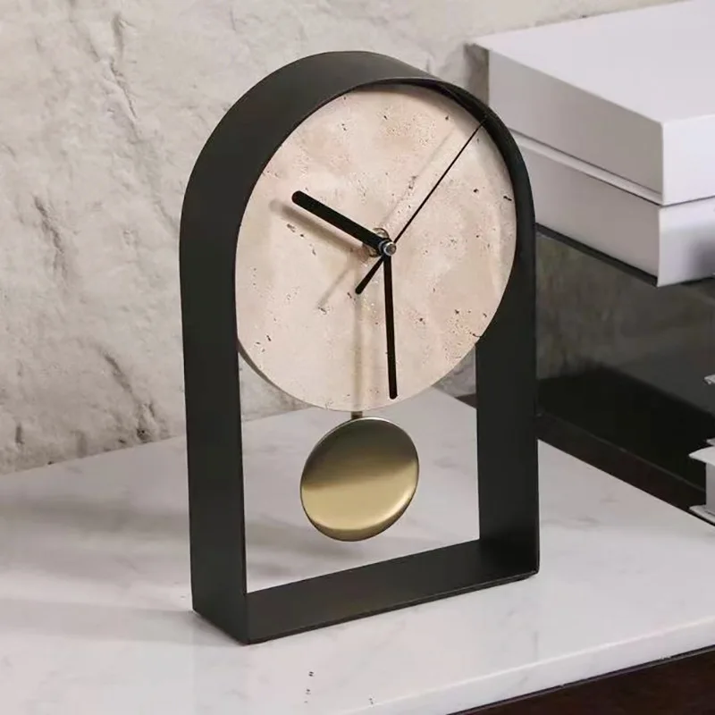 

Leopard marble crystal alarm clock ornament model room sales office desktop coffee table bookshelf decoration home crafts