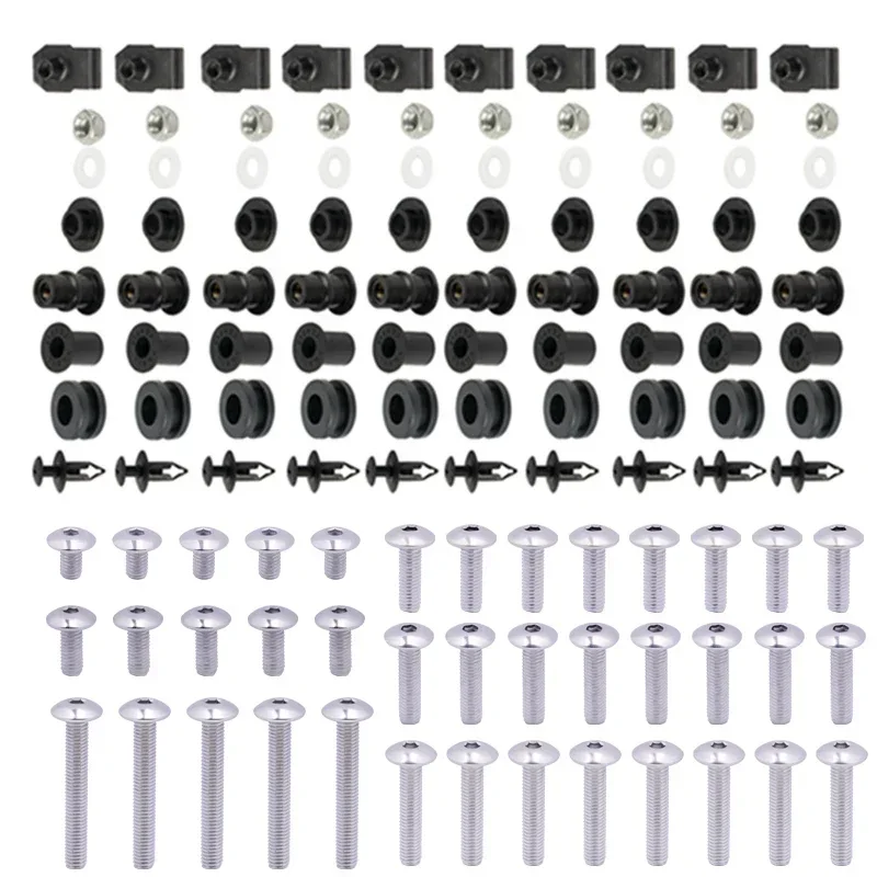 Motorcycle Fairing Bolt Kit Fastener Clips Screw For Suzuki GSX-R600 R750 2006-2007 K6 K7 Silver