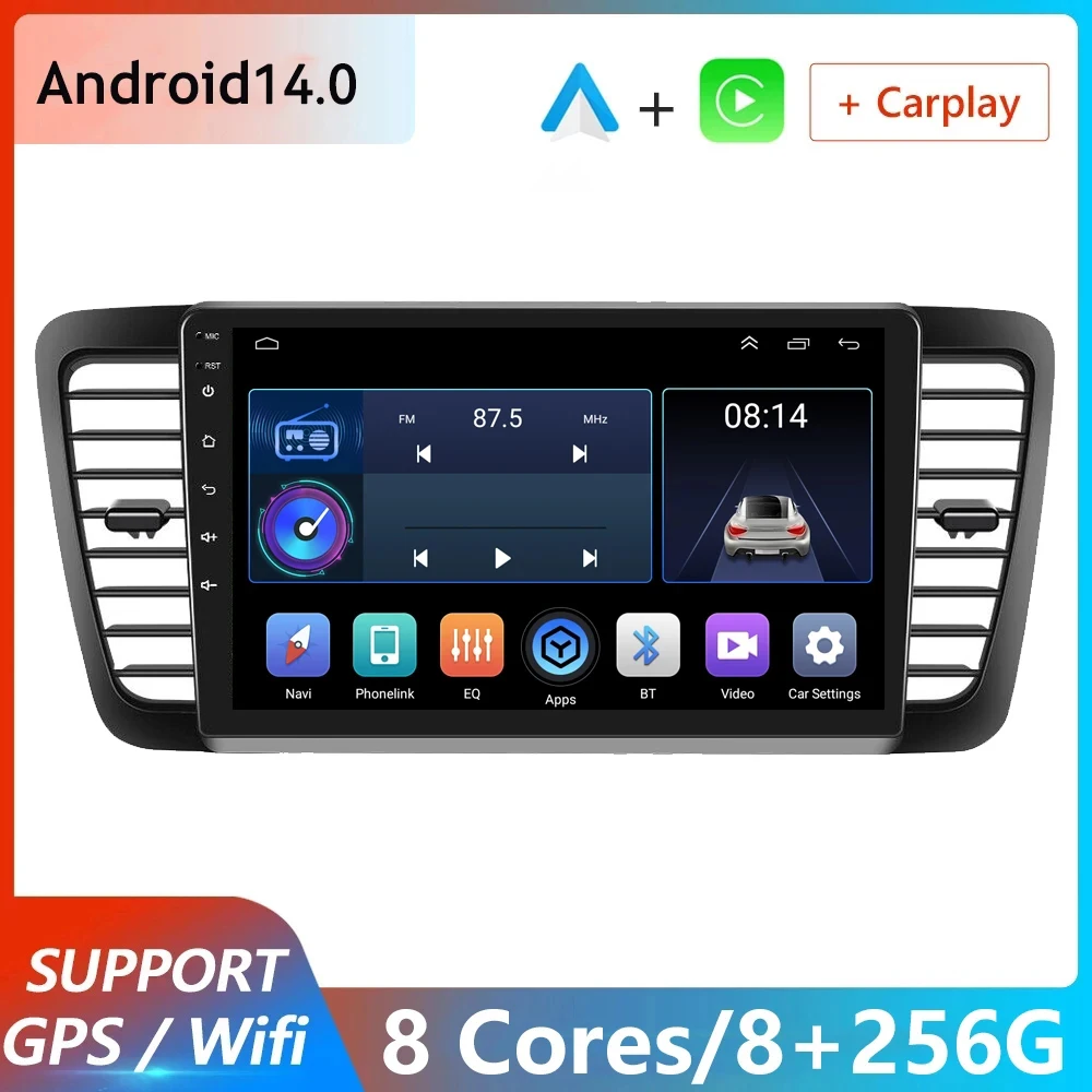 

Android 14 Car Radio for Subaru Outback 3 Legacy 4 2003 -2008 2009 Multimedia Video Player Navigation GPS 4G Carplay Autoradio