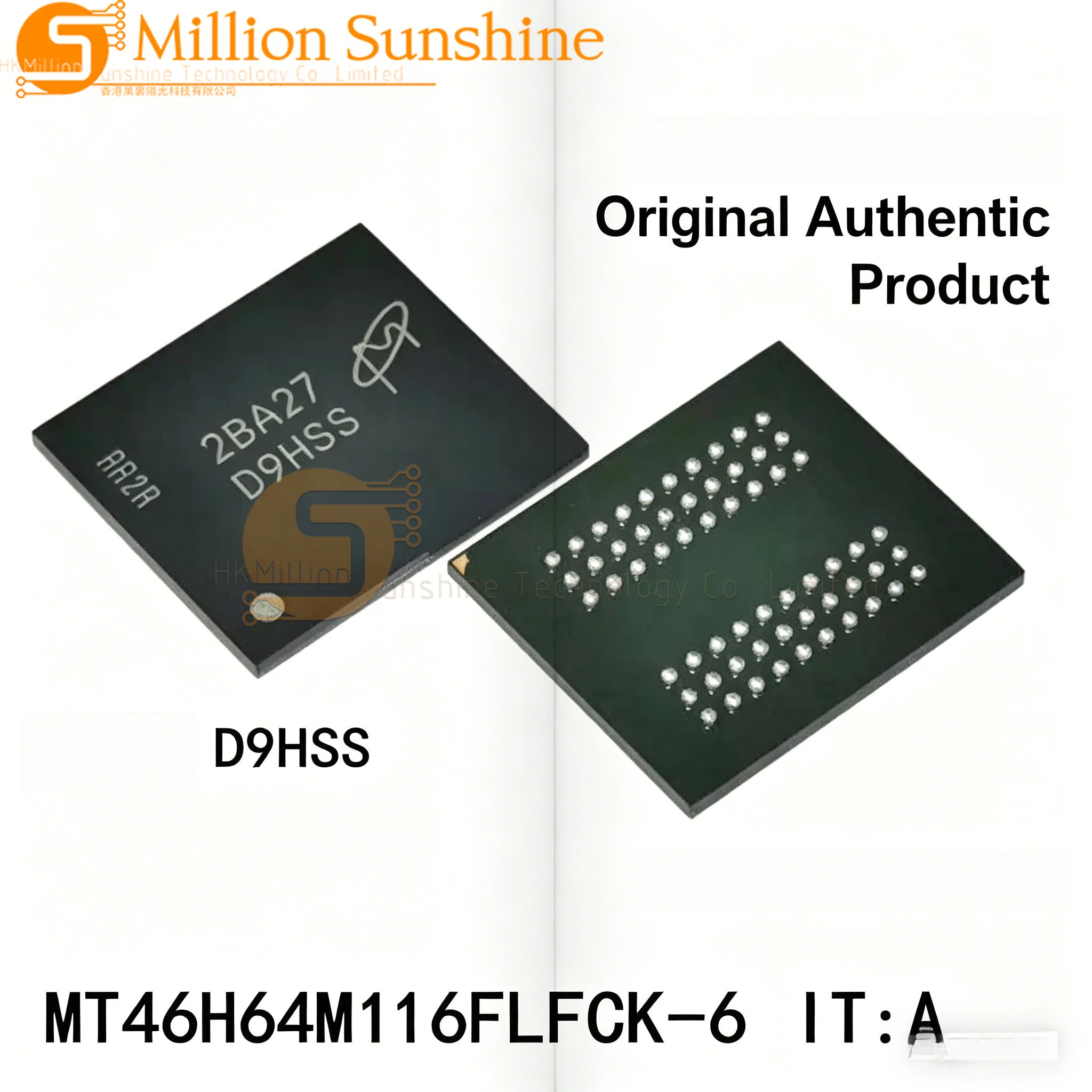 1pcMT46H64M16LFCK-6IT:A D9HSS MT46H64M16LFCK-6IT MT46H BGA 1Gb Mobile LPDDR SDRAM Memory Chip IC for Phone Tablet Router