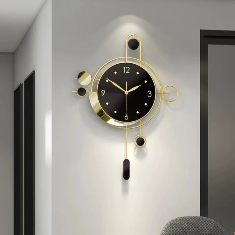 Aesthetic modern wall clocks luxury living room xenomorph Nordic wall clocks korean minimalist reloj de pared home decoration