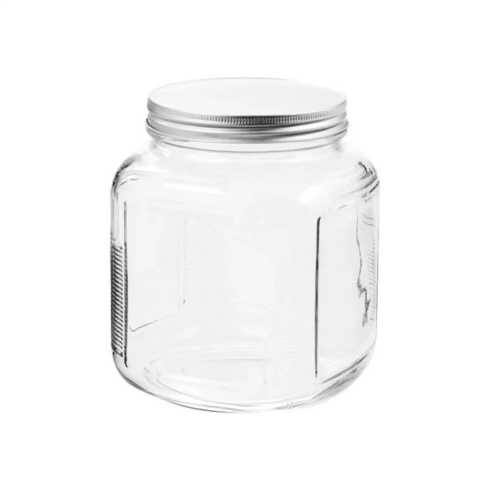 

This set of four durable 2-quart glass cookie jars with lids are versatile and feature twist-off caps for a secure seal.