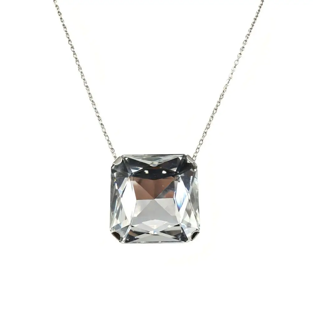 Square Shape Square Rhinestone Pendant Rhinestone Crystal Exaggerated Giant Vintage Wedding Large Size Large Crystal