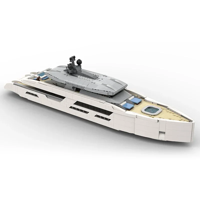 City Ship Model Moc Building Bricks Mini White Black Yacht Technology Modular Blocks Gifts Christmas Toys DIY Sets Assembly