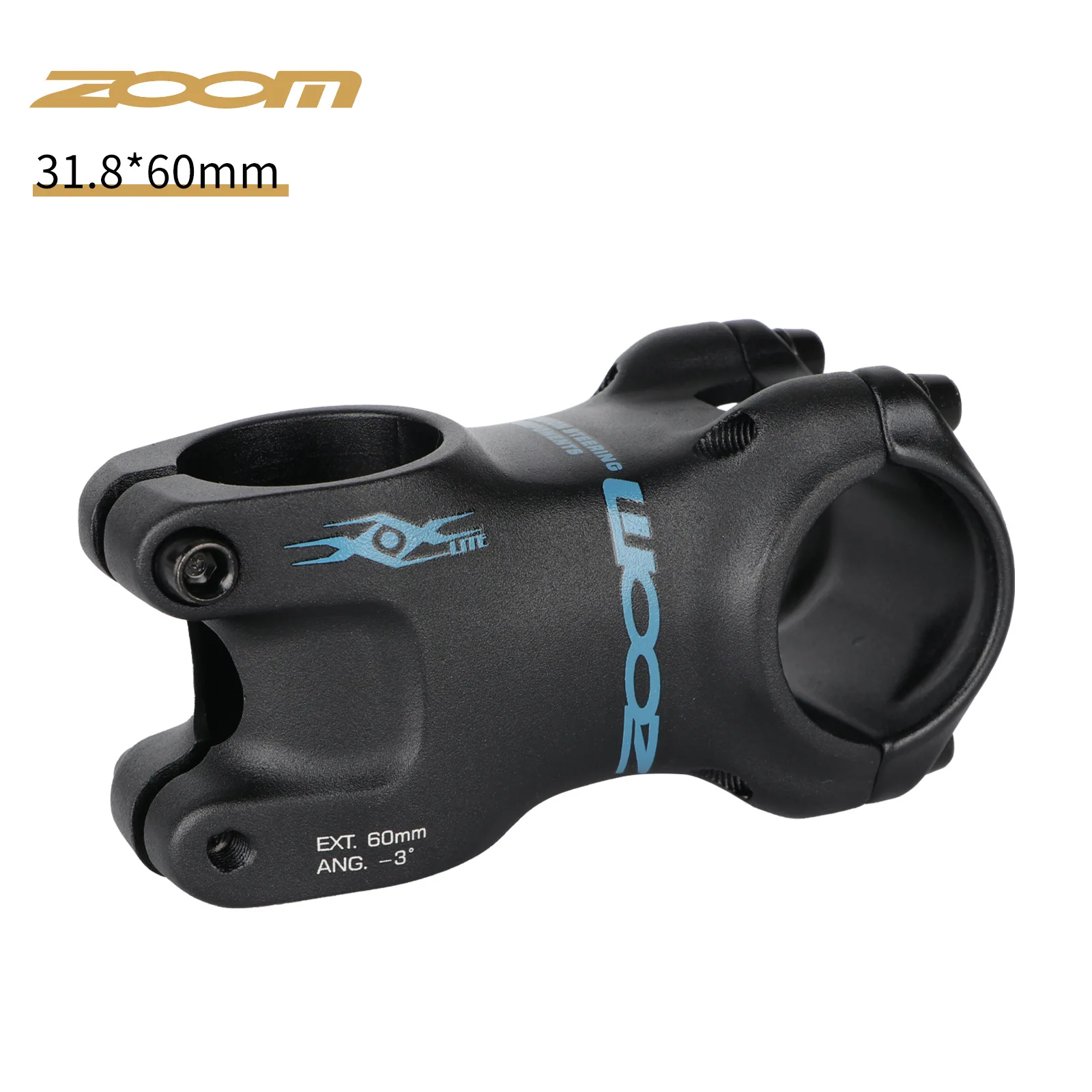 Ultralight Aluminum Alloy XC AM DH Bicycle Stem -3 Degrees Mountain Road Bike Handlebar Stem 31.8mmx40/50/60mm Stems Bike Parts