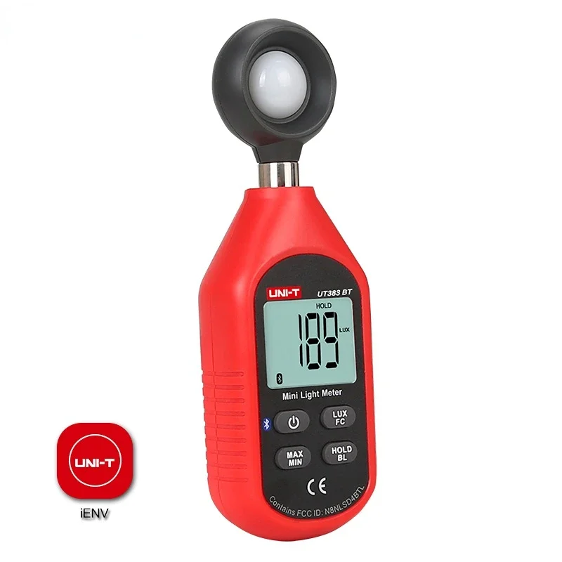 for UT383BT Light Meter 200,000 LUX Digital Luxmeter Luminance Lux Fc Test Max Min Illuminometers Photometer