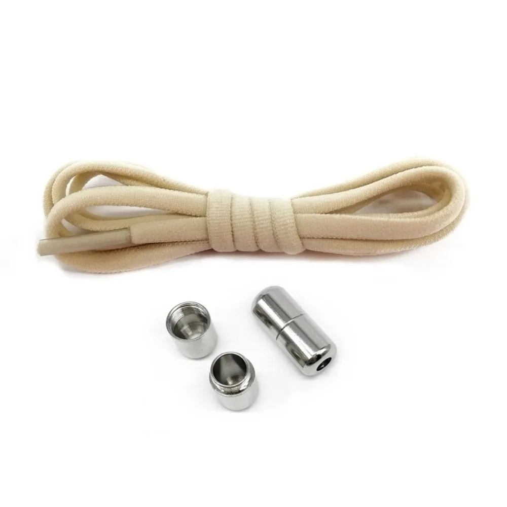 Halbkreisförmige Schnürsenkel ohne Binden mit Metallverschluss, elastische Sneaker-Schnürsenkel, verstellbar, Einheitsgröße, Schuhzubehör