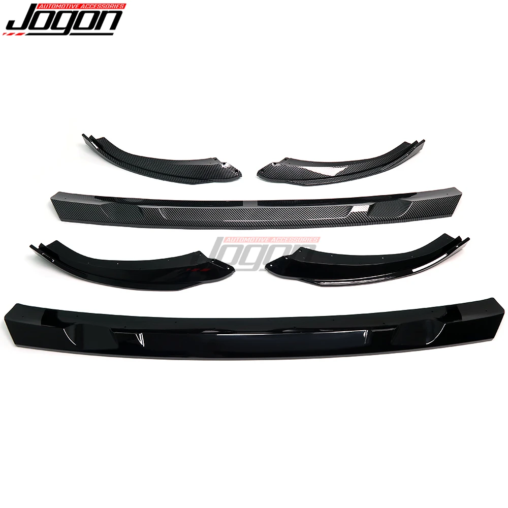 Carbon Fiber Look Exterior Trim For KIA EV6 GT 2021-2023 Front Bumper Lip Spoiler Splitter Body Kit Car Decoration Accessories