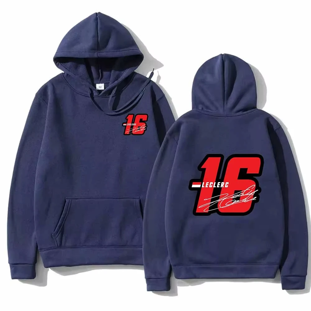 2026 The New Charles Leclerc 16 Digital Loose Print Hooded Sweatshirt Is Perfect for Autumn and Winter Fashion Outfits.