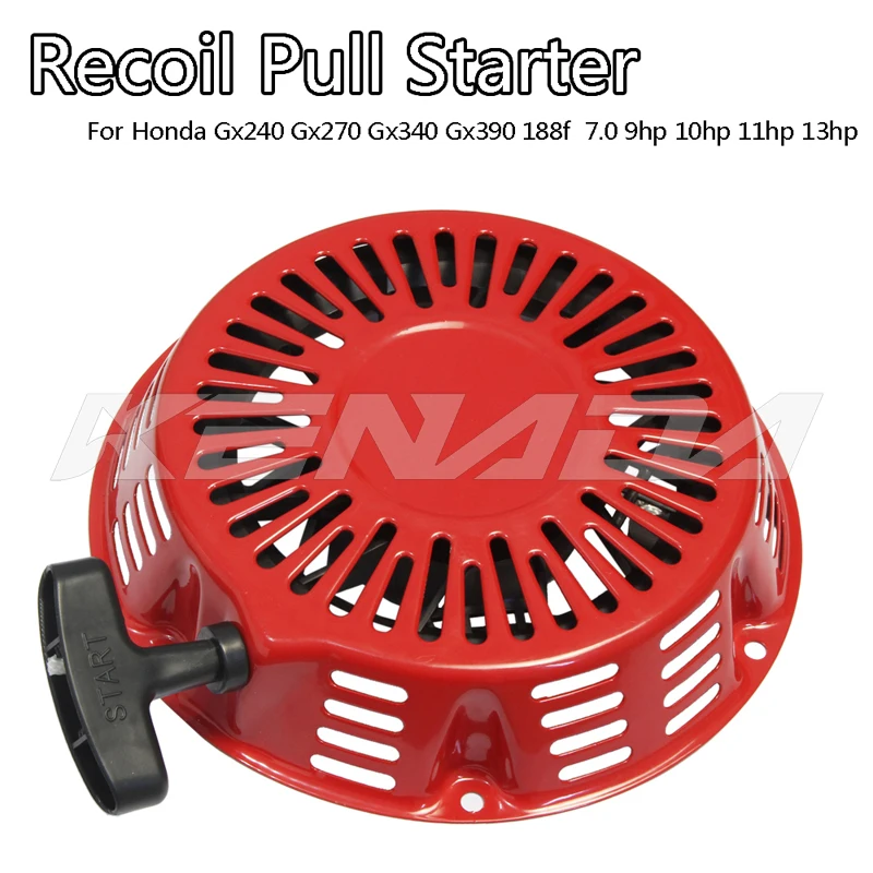 Recoil Pull Starter Fits For Honda Gx240 Gx270 GX340 GX390 188F 7.0 9hp 10hp 11HP 13HP