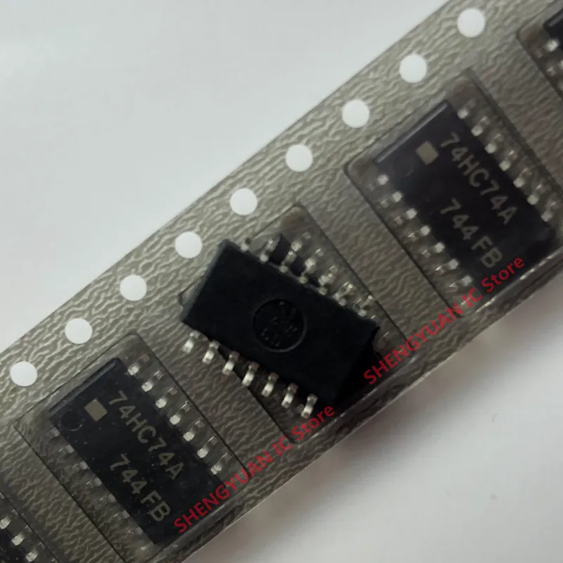 10Pcs/lot MC74HC74A 74HC74A MC74HC74AFEL MC74HC74AFELG SOP-14/5.2MM  Dual D Flip-Flop with Set and Reset 100% New original