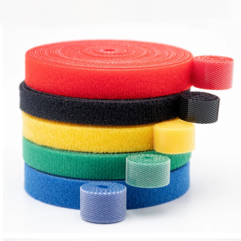 Nylon cable fixing accessories, office organizing and storage zip ties, headphone and mouse cable management Velcro zip ties