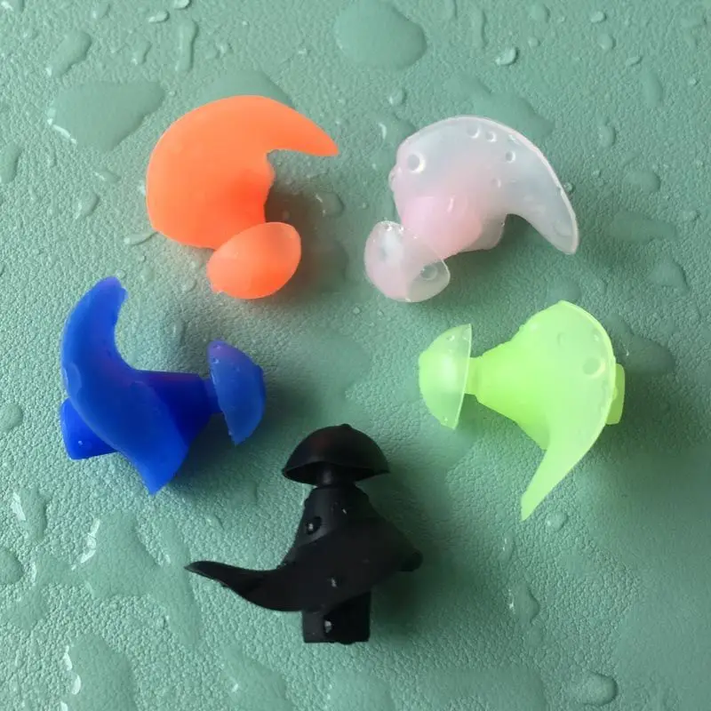 1 Pair Waterproof Swimming Silicone Swim Earplugs for Adult Swimmers Children Diving Soft Anti-Noise Sleep Ear Plug