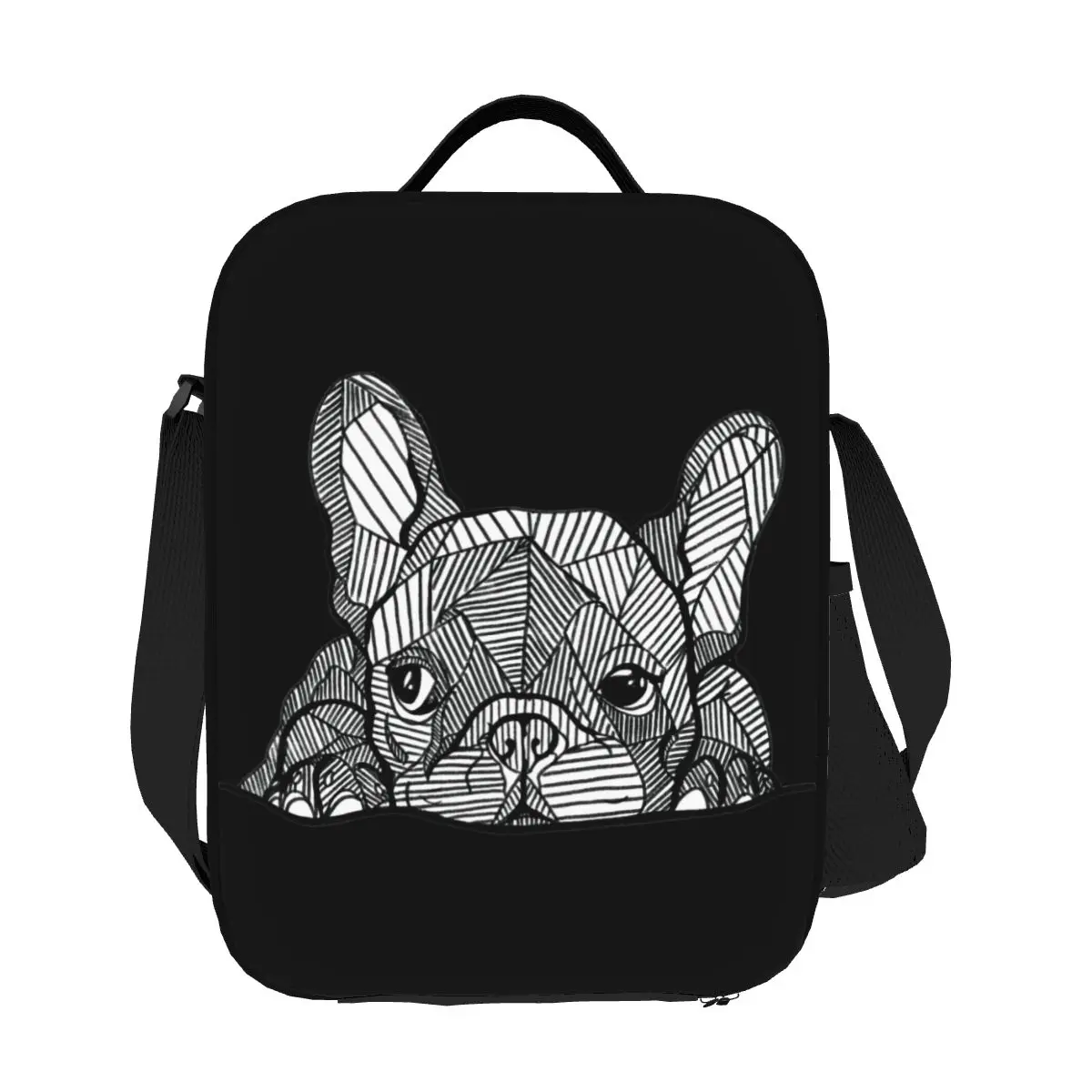 Boîtes à lunch réutilisables pour bouledogue français, sac isotherme étanche, sac isotherme pour chien Frenchie, écoliers