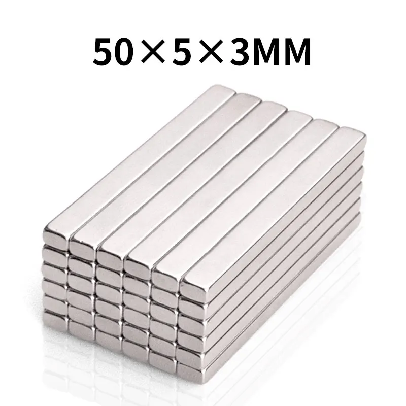 50x5x3 50x5x4 50x5x5 Rectangle Square Neodymium Bar 50x5 Block Strong Magnets  Search Magnetic Bar Ndfeb thin customised motor