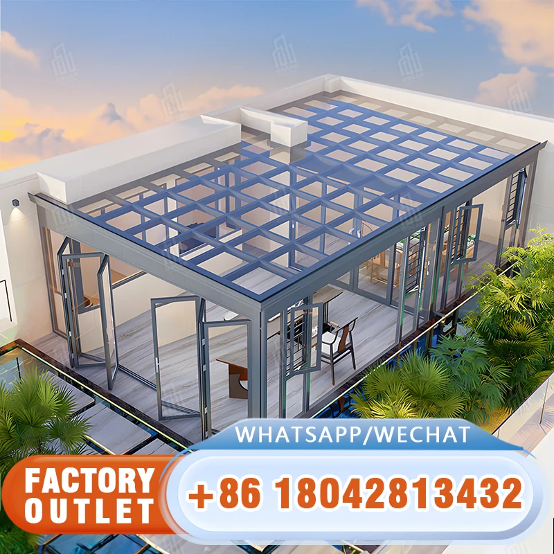 Joyfident ready sunrooms glass houses sunrooms glass houses prefabricated electric sunroom