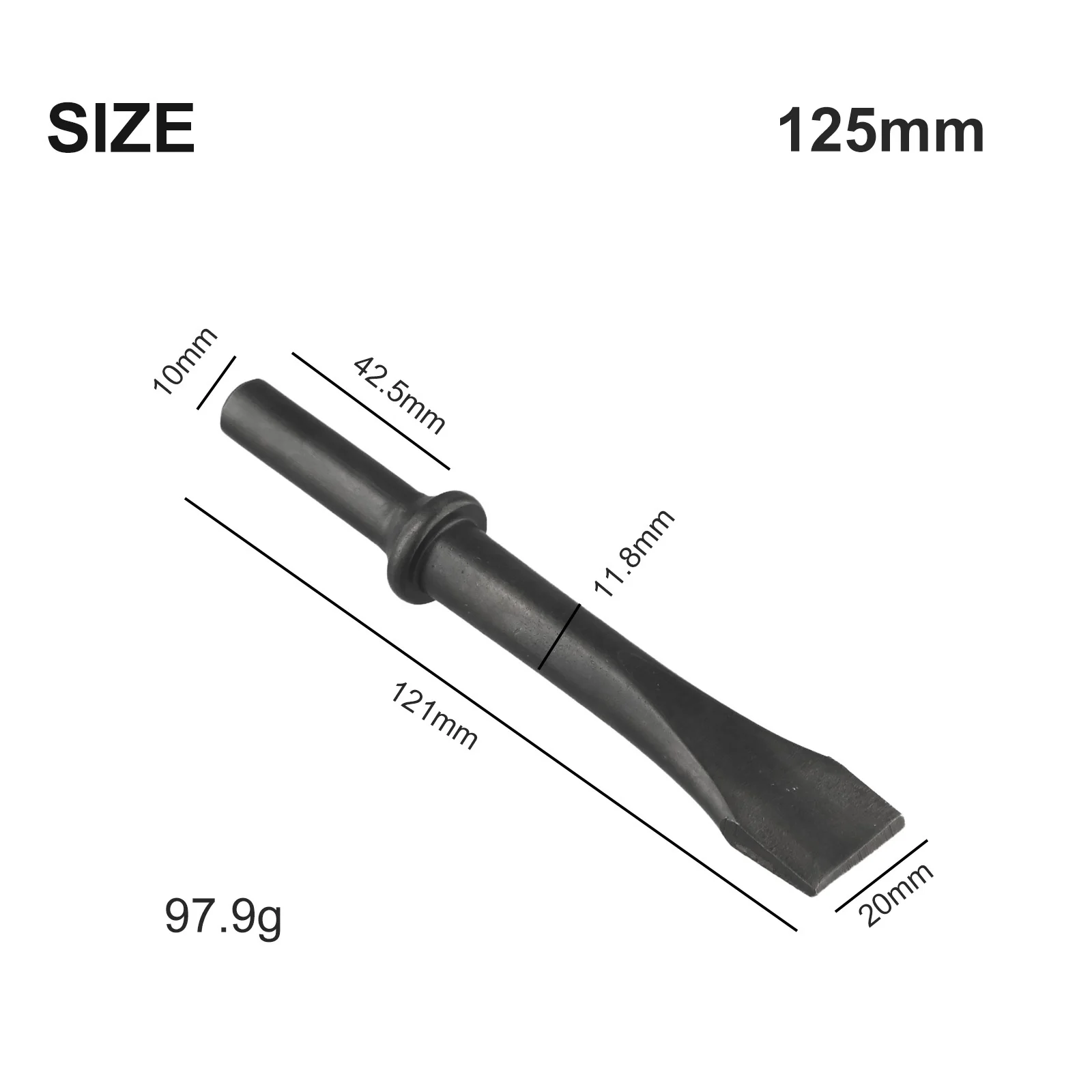 Steel Shovel Tip Rust Remover for Air Hammer 401 Shank for Use in Paint Removal Auto Repair Stone Processing and Wall Treatment