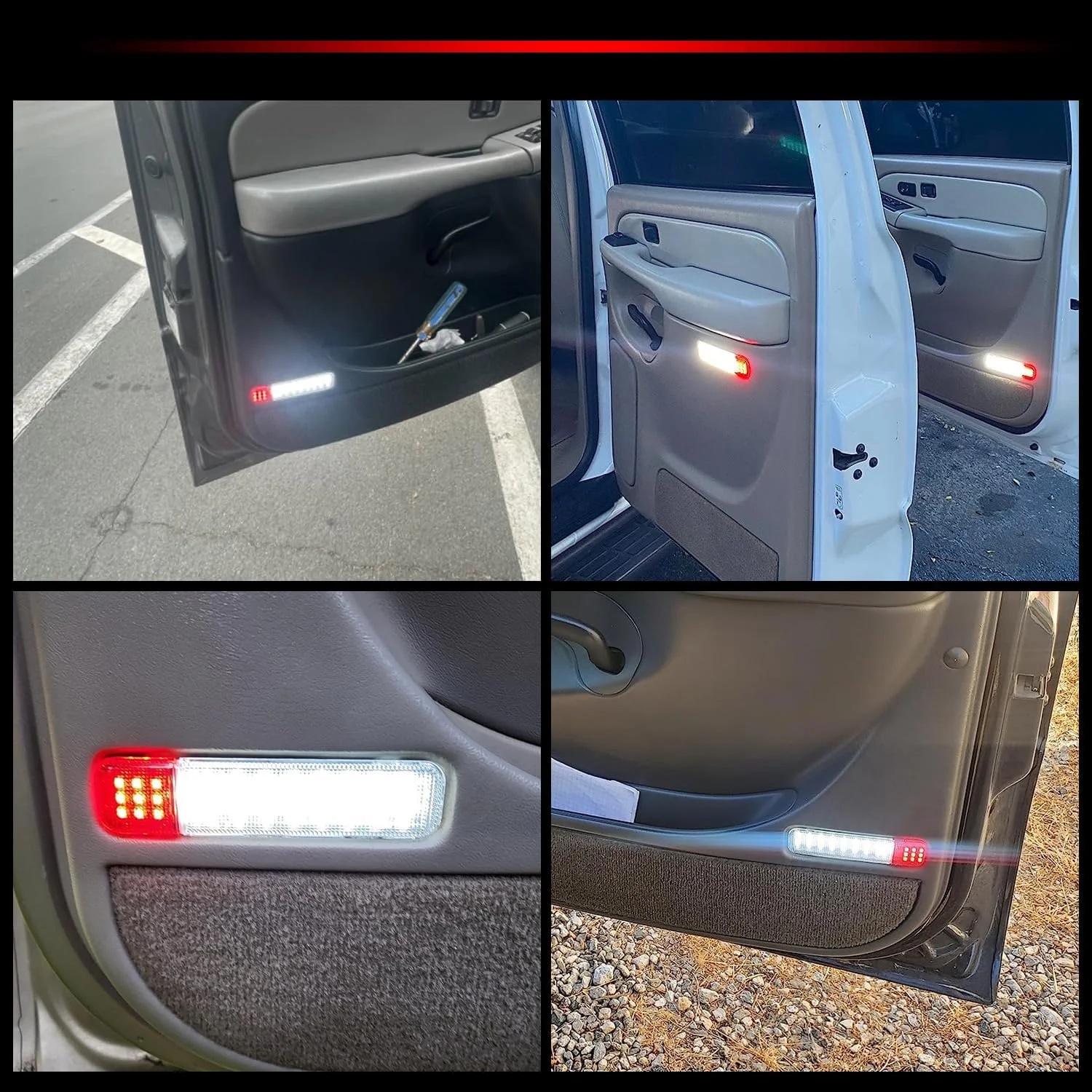 2Pcs [BRIGHT] For 1997-2006 Chevy/GMC C/K 1500 | 2500 | 3500 Tahoe Yukon LED Door Panel Lights Courtesy Lamps