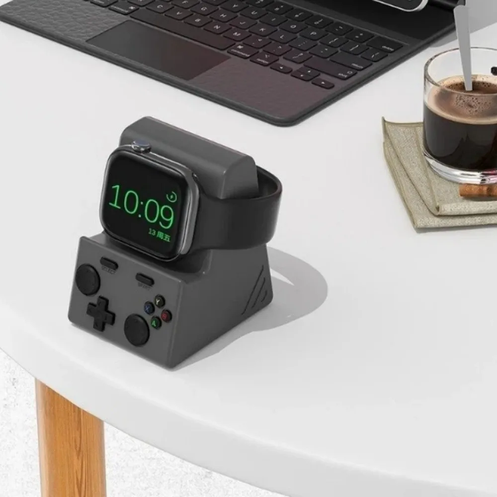 Portable Silicone Desktop Holder Soft Anti-slip Ultra Charger Stand Computer Pattern Anti-fall Charging Base for Apple Watch