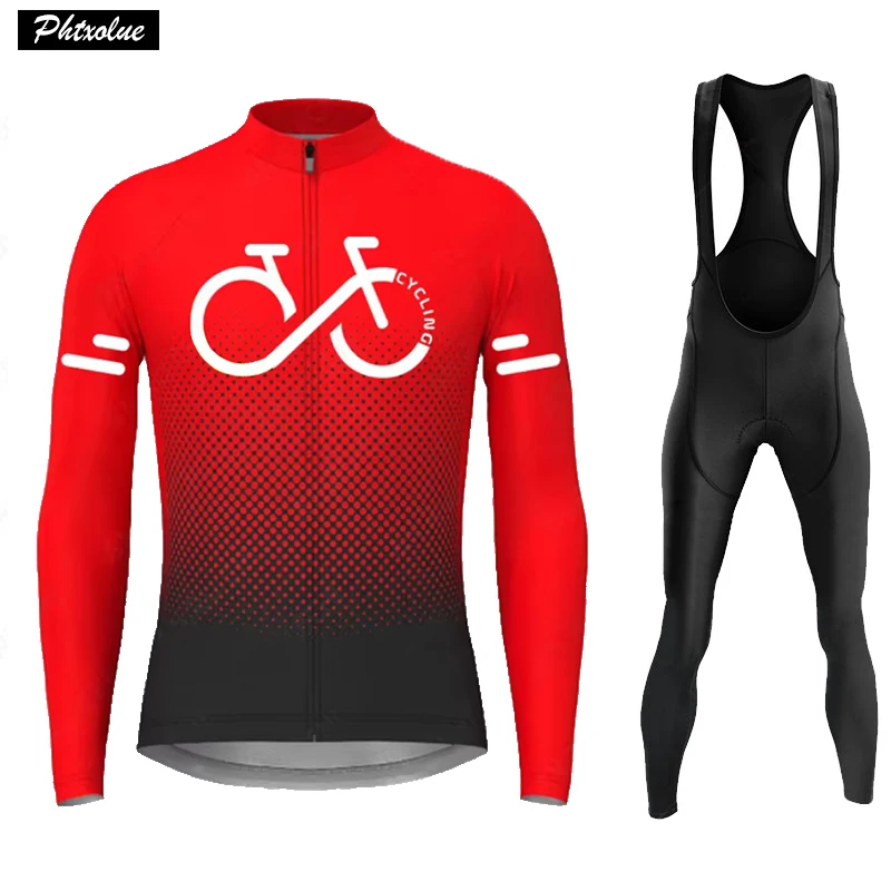 2024 Men Long Sleeve Cycling Jerseys Set Bike Clothing Breathable Autumn Bicycle Mountain Clothes suit Maillot Ropa Ciclismo