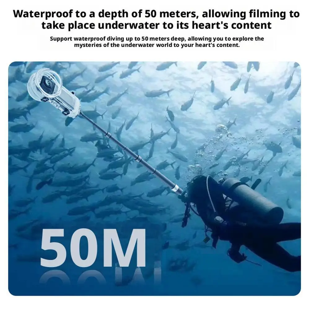 For Insta360 X5 50m Premium Waterproof Housing Underwater Shell   Invisible Dive Case For Seamless 360 Underwater Shots