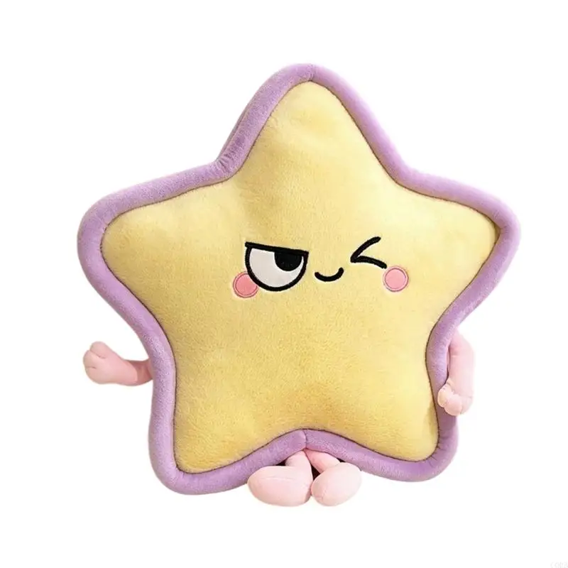 CORB Lovely Five Point Star Throw Pillow Plush Back Cushion Soft Pillow For Bedroom