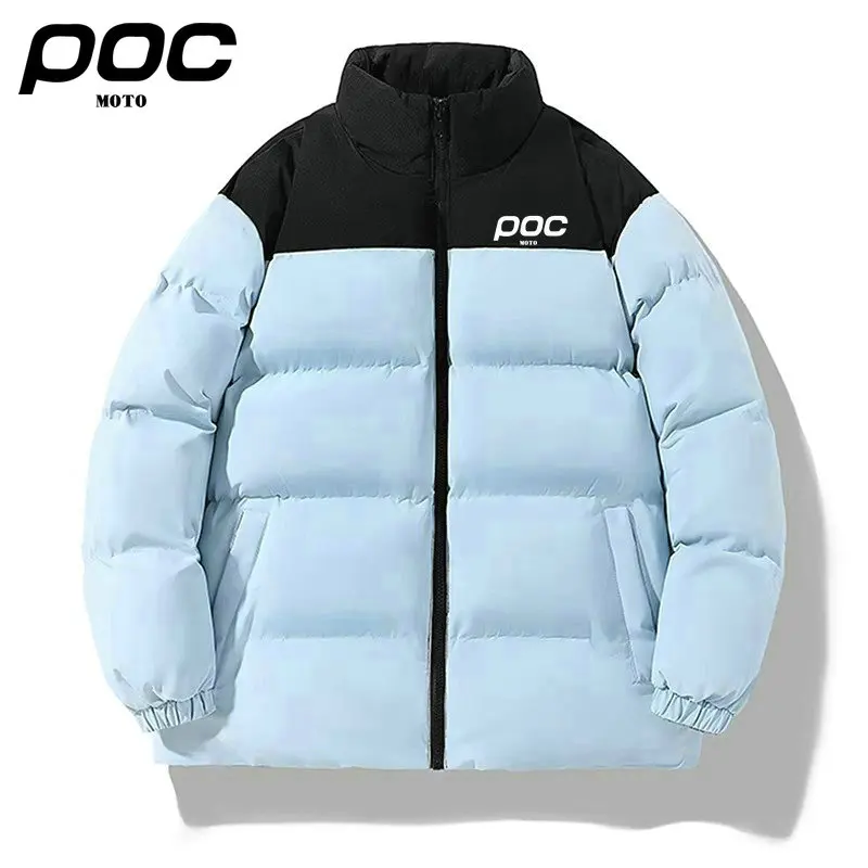 MOTO POC New Cycling Mens Jacket Bicycle Splicing Loose Fit Warm Thickened Coat Road Mountain Bike Clothing Ciclismo Invierno