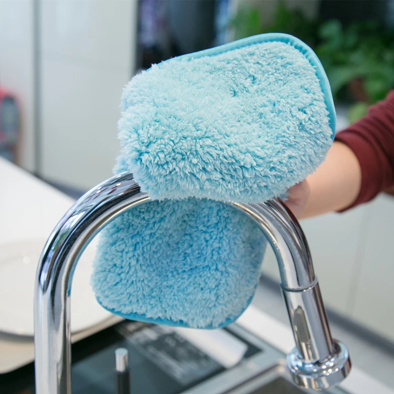 10PCS Fluffy Rags for Home Household Cleaning Cloth Super Absorbent Kitchen Towels Microfiber Bathroom Plush Cloth Dropshipping