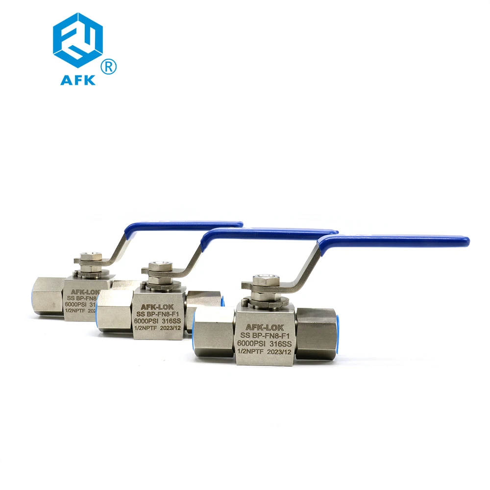 

High Pressure 1/2" Female Ss316 Pressure Ball Valve Portable Handle 6000psi Ss Ball Valve