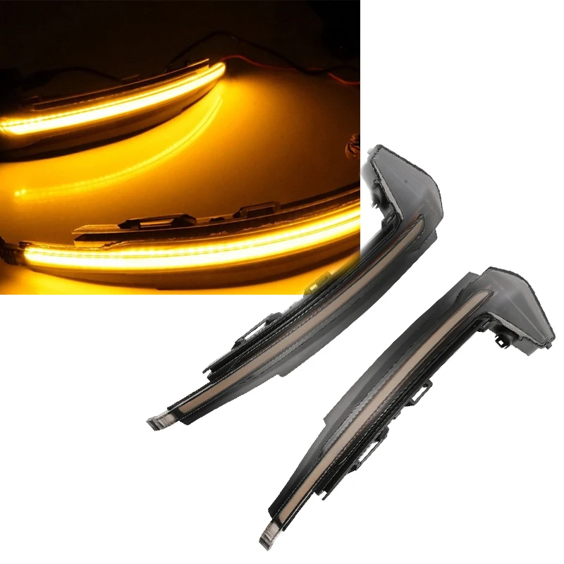 1 Pair Dynamic LED Wing Mirror Indicator Turn Signal Light 12V DC For Audi A1 8X 2010 - 2018 8X0949101A 8X0949102A 8X0949101