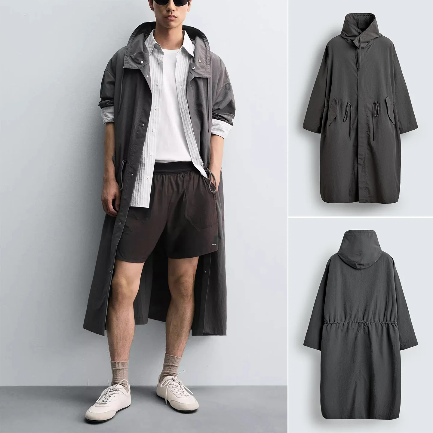 

Свободная парка с воротником-стойкой Long Sve, осенняя мужская матовая куртка с каптой Youth Faion, зимняя повседневная одежда