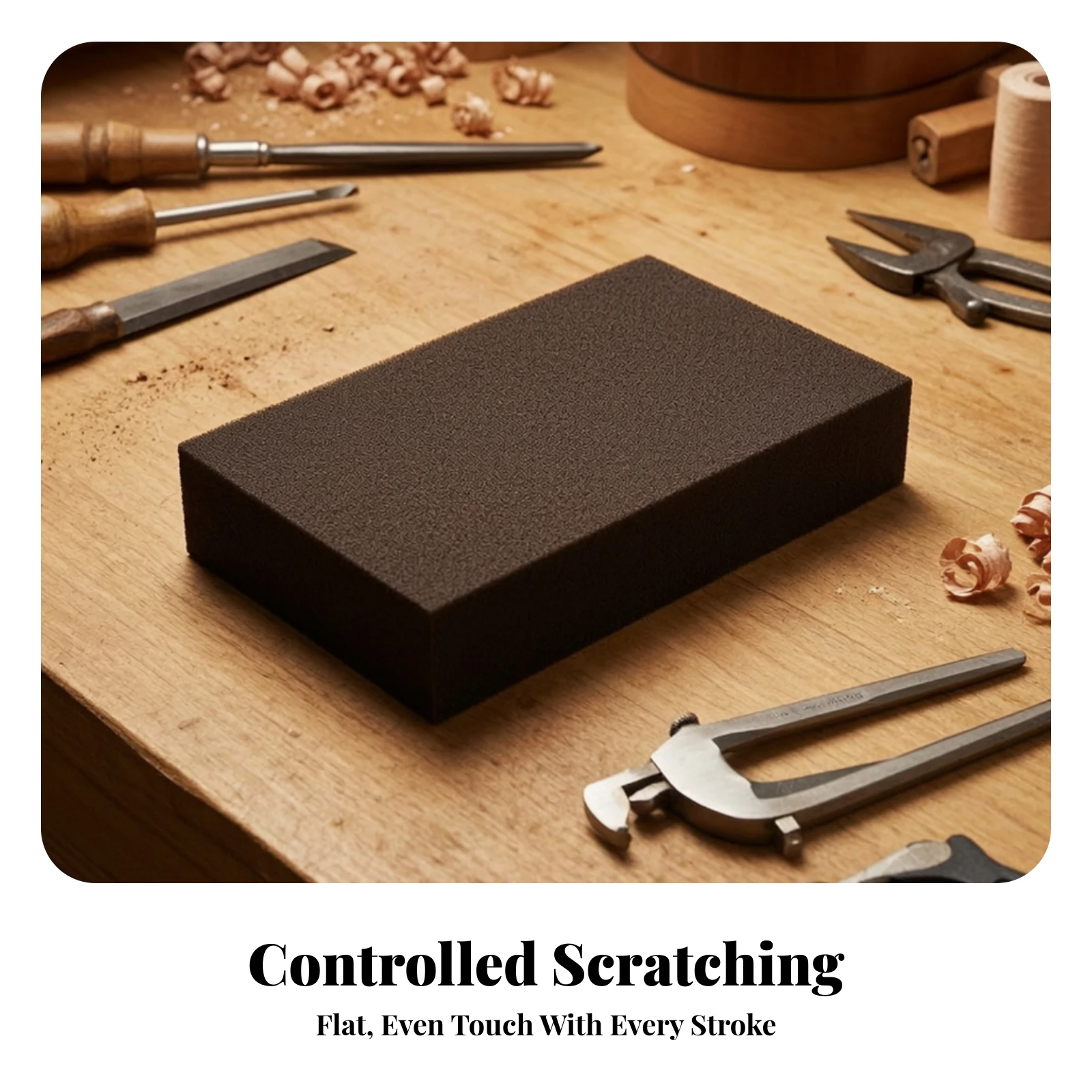 Rectangular Sanding Block Wet or Dry Abrasive Block Hand Sander High Efficiency Professional for Luthier, Workshop