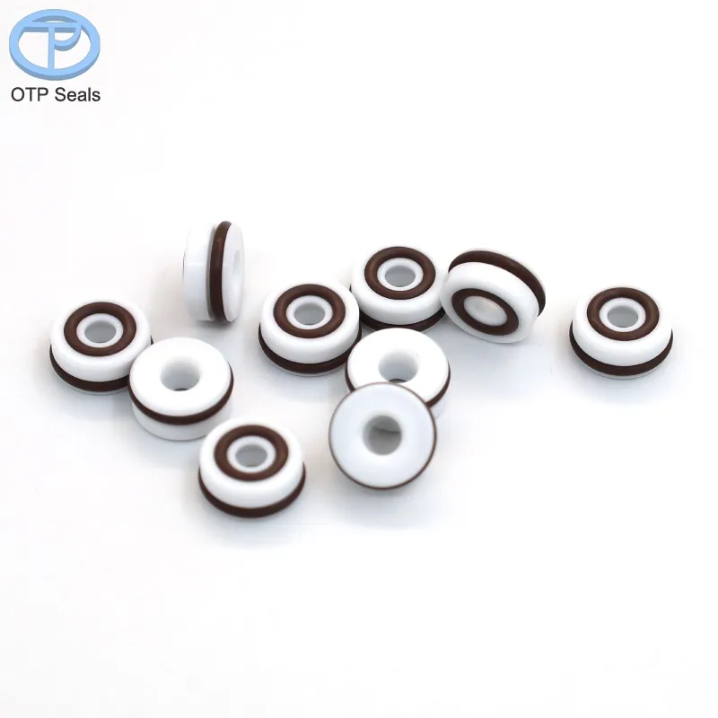 

Rotary spring seal ring UHMWPE seal ring ultra high molecular weight polyethylene V stainless steel spring FKM O-ring customized