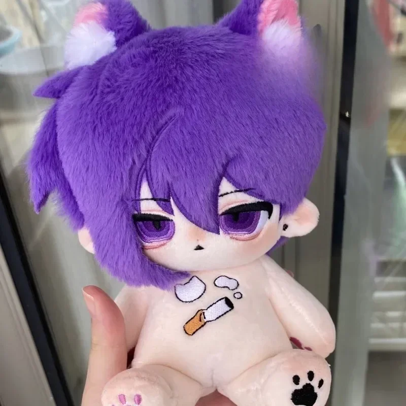 20cm Game Sebastian Kawaii Cosplay Cotton Doll Body Ears Set with Skeleton Anime Role Soft Plushies Model Toy Figures Fans Gift