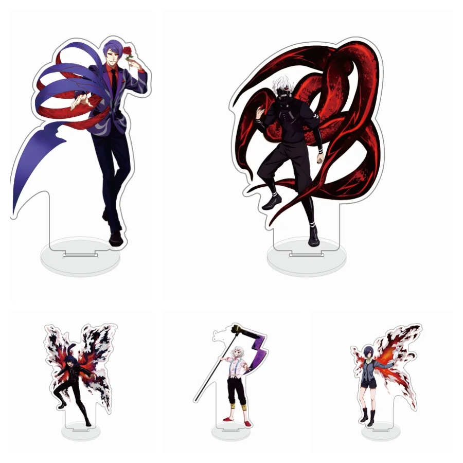 

15cm Anime Tokyo Ghoul Stand Kaneki Ken Touka Kirishima Action Figure Ornament Acrylic Toy Collections Gifts Hobbies Peripherals