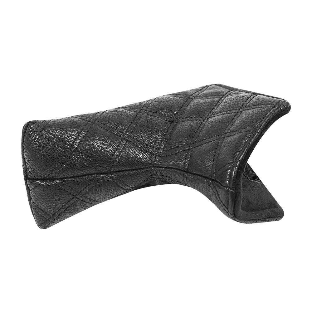 Funda de cuero negro con bordado de esqueletos de azúcar, cubierta de cabeza de palo de Golf, Putter, cubiertas de cuchilla