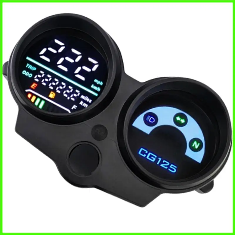Motorcycle Digital Tachometer Speedometer Gauge Precisions LED Instrument Easy Mount For Most Model