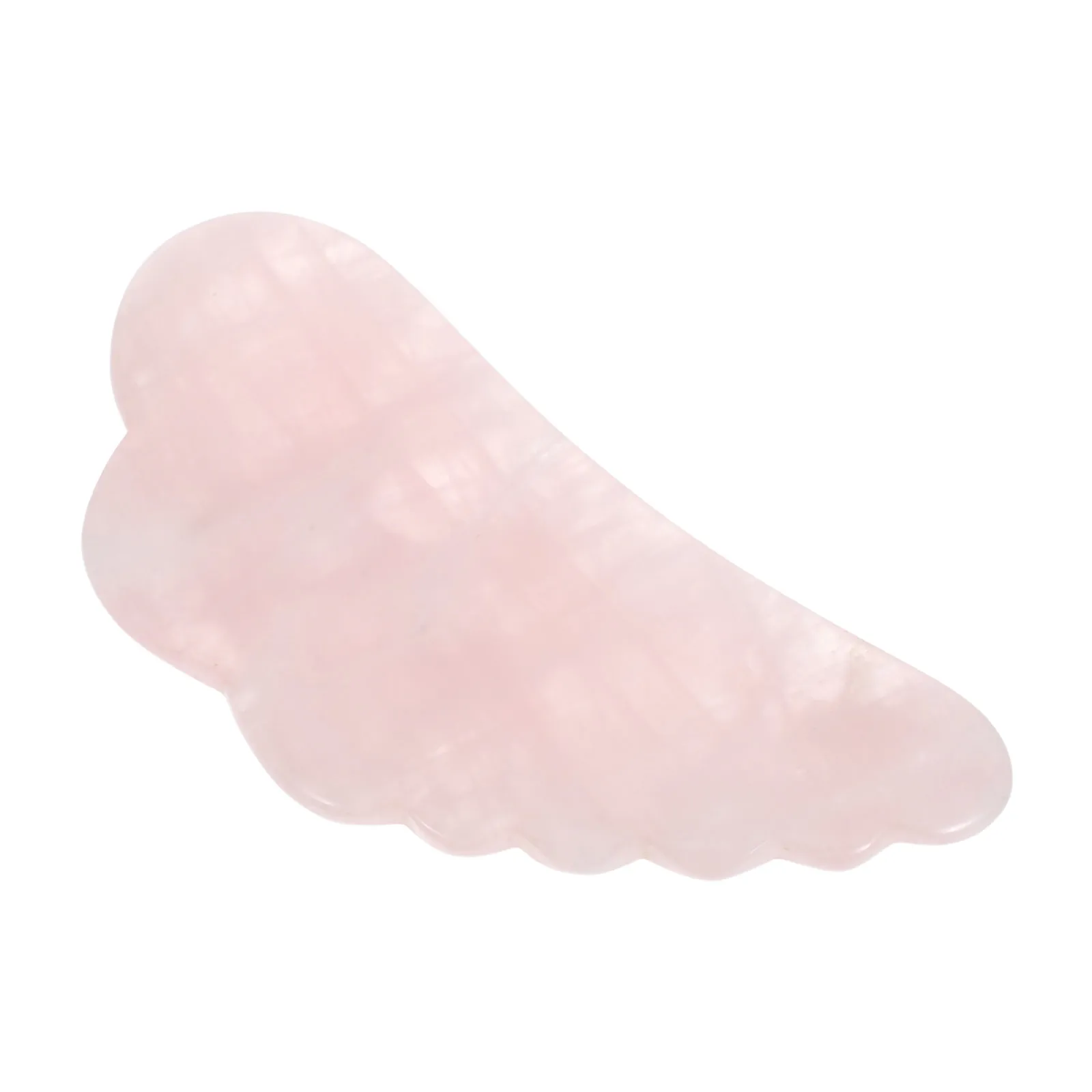 핑크 크리스탈 스크래핑 보드 부드러운 얼굴 마사지 도구 목 얼굴 눈 날개 모양 휴대용 플레이트 뷰티 케어 액세서리