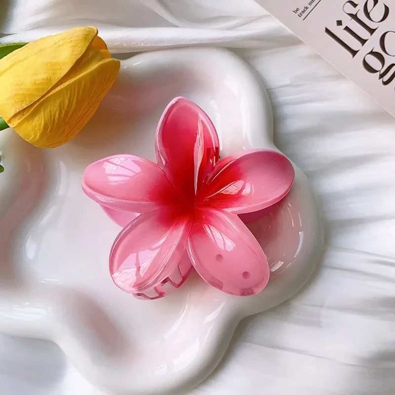 2pcs New Egg Flower Hair Clip For Vacation, Hawaiian Beach Clip, Bohemian Hair Clip For Girls image 6