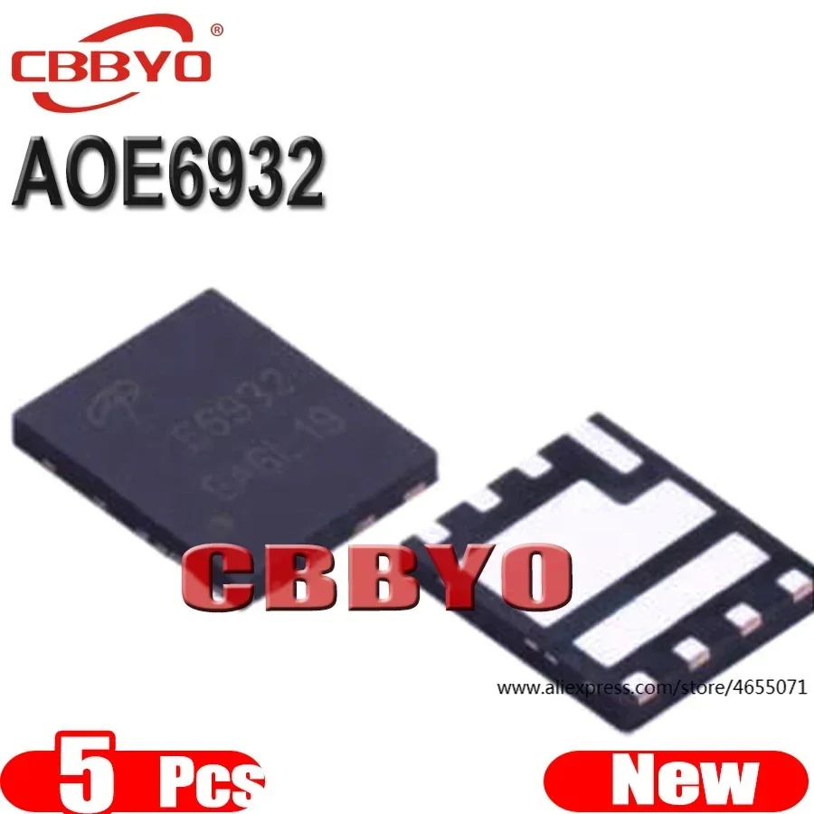 (5piece)100% New E6932 AOE6932 QFN-8 Chipset