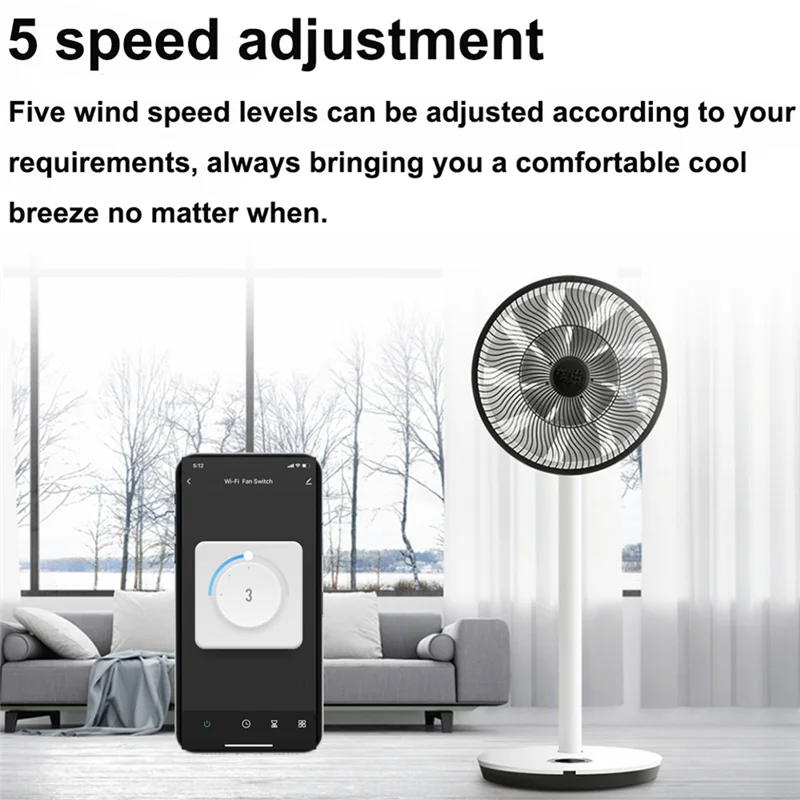 

FAST-Smart Wi-Fi переключатель вентилятора 5-скоростное управление ЕС потолочный вентилятор поворотные/ручные переключатели Tuya пульт дистанционного управления для Alexa Google Home