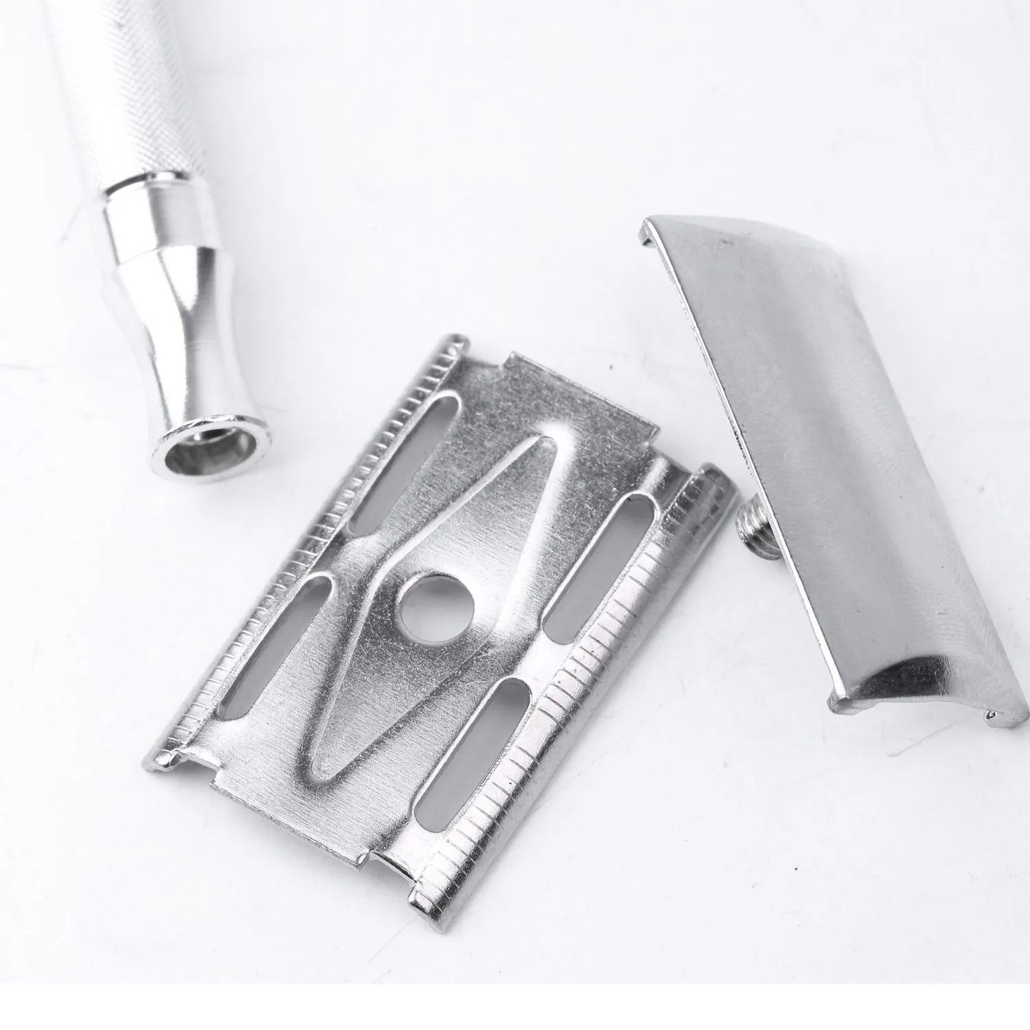 AD23-Double Edge Safety Razor Long Handle Classic Safety Razor Manual Shaver Holder