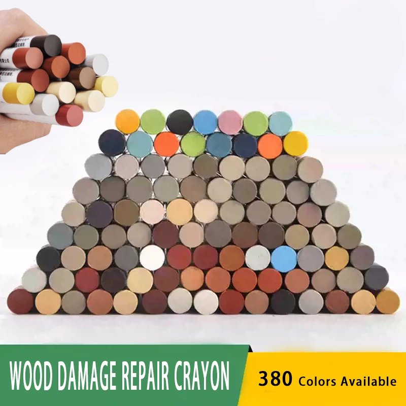 380 Colors Wax Wooden Furniture Floor Repair Pens Damaged Scratch Wood Repair Crayons Scratching Post DIY Repair Materials