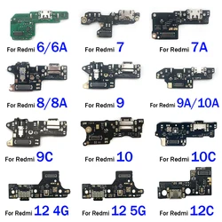 USB Charging Port Micro Dock Connector Board Flex Cable For Xiaomi Redmi 6 6A 7 7A 8 8A 9 9A 9C 10 10A 10C 12 12C 13C 4G 5G