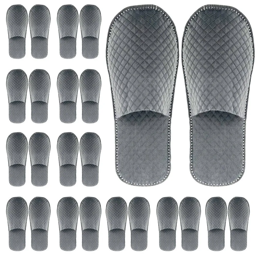 New Non Woven Disposable Slippers Anti-slip Closed Toe Travel Slippers Breathable Hotel Slippers House Use