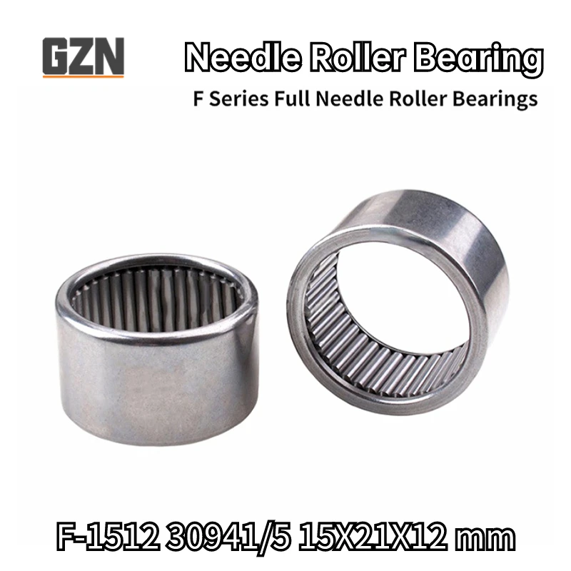 

2PCS F-152012 15*20*12mm F-series Full Needle Roller Bearing Without Inner Ring Fully Loaded Needle Roller Bearings