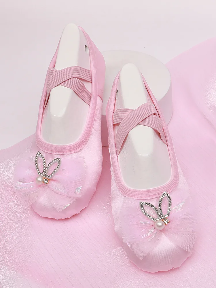 Slippers Kinderen Ballerina Oefenen Roze Balletdanstraining Gebruik Satijnen Balletdansschoenen Latin Dansschoenen Voor Vrouwen